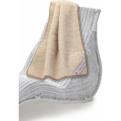 Wooline Hřejivá Merino vlněná deka Thumbled béžová 75x100 – Hledejceny.cz