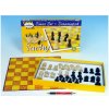 Šachy Šachy dřevěné figurky společenská hra v krabici 37x22x4cm