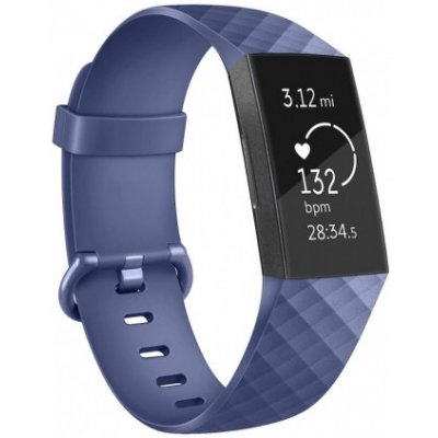 BStrap Silicone Diamond Large řemínek na Fitbit Charge 3 / 4, dark blue SFI008C16 – Zboží Mobilmania