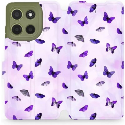 Mobiwear Flipové Motorola Moto G15 VP76S Fialoví motýlci – Zbozi.Blesk.cz