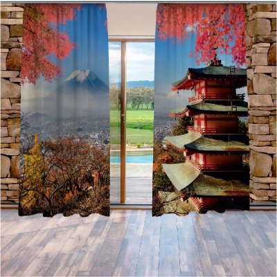 IMPAR Závěsy Hora Fudži (Rozměr : 140x250, Materiál: Interlock) – Zboží Mobilmania