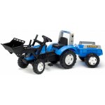FALK Šlapací traktor 1050m Landini Power Mondial nakladačem a vlečkou – Zboží Dáma