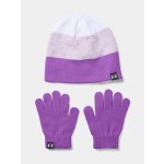 Under Armour girls beanie Glove Combo fialová / bílá – Zboží Mobilmania