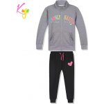 Kugo dívčí tepláková souprava šedá/černá – Sleviste.cz