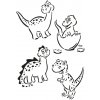 Kreslící šablona EFCO Plastová šablona A4 dinosauři