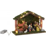 Emos LED dřevěná dekorace vánoční betlém 5 LED 19cm 3×AA časovač teplá bílá DCWW14 – Sleviste.cz