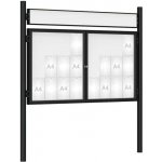 PROCITY Venkovní vitrína model 1000 dvoukřídlá 24 x A4, černá, včetně sloupků a záhlaví | Zboží Auto