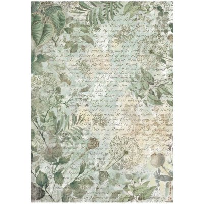 Stamperia Rýžový papír Listy a nápisy – Zboží Mobilmania