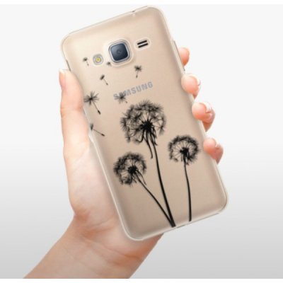 Pouzdro iSaprio Three Dandelions Samsung Galaxy J3 2016 černé – Zboží Mobilmania