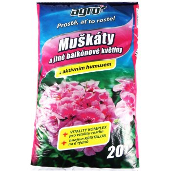 Agro CS Substrát pro muškáty a jiné balkónové květiny 20 l