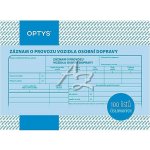 Optys 1177 Záznam o provozu osobního vozidla A5 nepropisovací 100 listů – Zboží Živě
