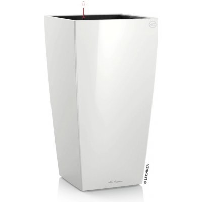 Lechuza Květináč Cubico Premium 40 bílá lesklý 40 x 40 x 75 cm – Hledejceny.cz