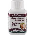 MedPharma Beta karot.10.000 m.j.Panth.+ Paba 37 kapslí – Hledejceny.cz