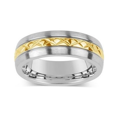 SILVEGO Snubní ocelový prsten pro muže a ženy KMR10006 velikost obvod 49 – Zboží Mobilmania