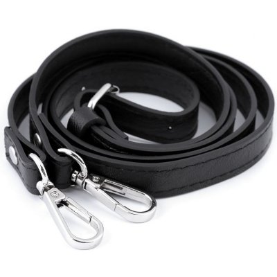 Dlouhý koženkový popruh na kabelku černý 108 - 124 cm – Zboží Dáma
