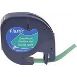 Kompatibilní páska s Dymo 59425, S0721590 / 91204, S0721640 LetraTag 12mm x 4m, černý tisk/zelený podklad – Zboží Živě