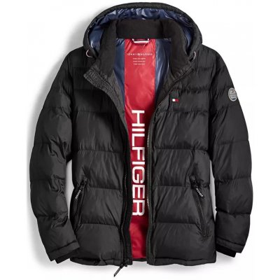 Tommy Hilfiger prošívaná zimní pánská bunda Quilted černá – Zboží Dáma