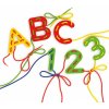 Stavebnice Quercetti Quercetti Lacing ABC + 123 alphabets and numbers