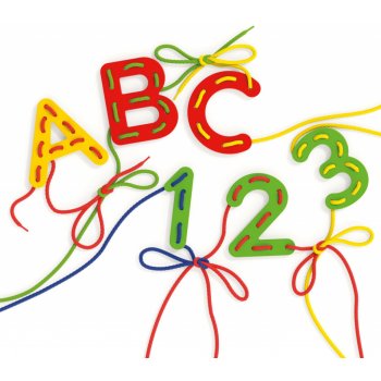 Quercetti Lacing ABC + 123 alphabets and numbers