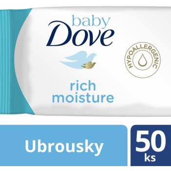Baby Dove Rich Moisture vlhčené ubrousky pro děti 50 ks od 40 Kč -  Heureka.cz