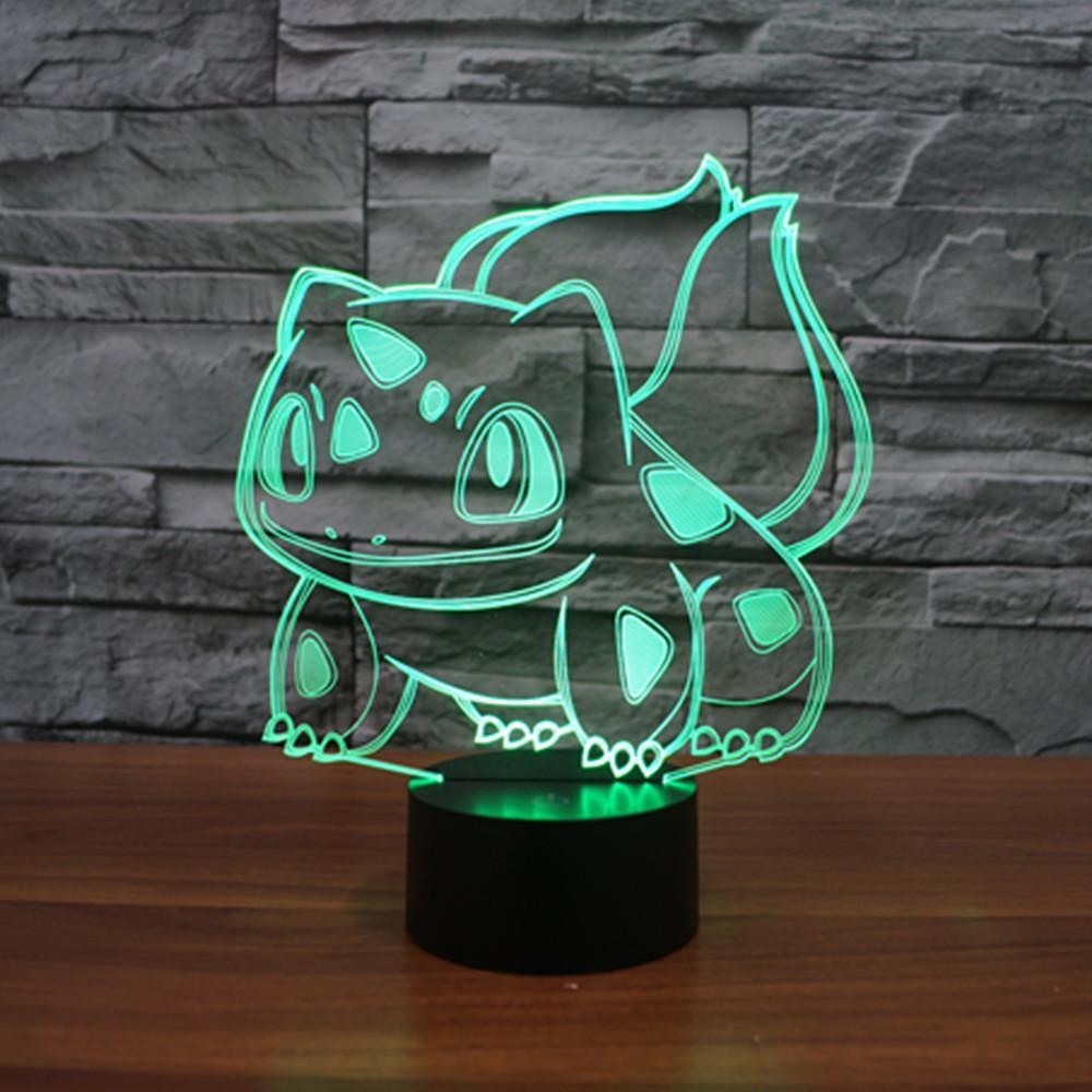Beling Dětská lampa Bulbasaur 7 barevná S1214