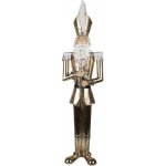 Clayre & Eef Zlatá antik kovová dekorace socha Louskáček s trubkou - 28*19*102 cm – Hledejceny.cz