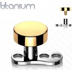 Šperky4U kompletní microdermal piercing placka zlacená MD027-GD – Zboží Dáma