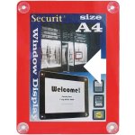 Securit Informační rámeček na sklo A4, červený – Zboží Živě
