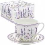 Easy Life Porcelánový hrnek s podšálkem Lavender Field 400 ml – Sleviste.cz