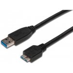 Digitus AK-300117-003-S USB 3.0 kabel, USB A - Micro USB B, M / M, 0,25 m,UL, bl – Sleviste.cz