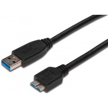 Digitus AK-300117-003-S USB 3.0 kabel, USB A - Micro USB B, M / M, 0,25 m,UL, bl