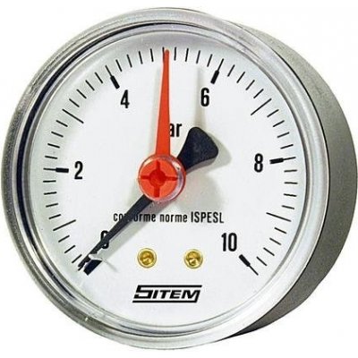 SITEM Manometr 1/4“ 0-10 bar 63 mm zadní připojení