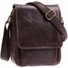 Taška  Sendi Design pánská kožená taška přes rameno SD/M 1101 tmavě hnědá