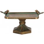 Esschert Design Pítko krmítko pro ptáčky Aged Metal 30 x 16 x 15 cm kov zlatá tyrkys patina – Hledejceny.cz