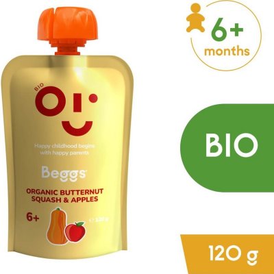 Beggs BIO Máslová dýně a jablka 120 g – Zboží Dáma