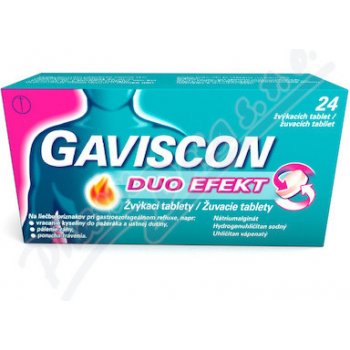 GAVISCON DUO EFEKT POR 250MG/106,5MG/187,5MG TBL MND 24