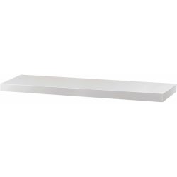 Autronic Polička nástěnná 90 cm, MDF, barva bílý vysoký lesk P-013 WT