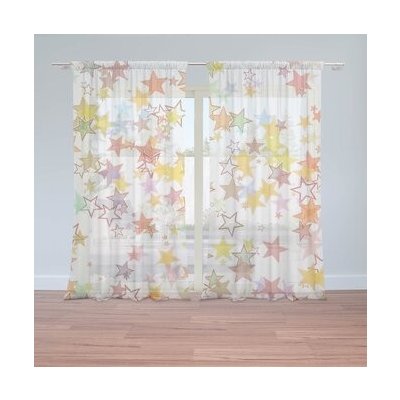 Sablio Záclony Hvězdičky: 2ks 150x250cm – Hledejceny.cz