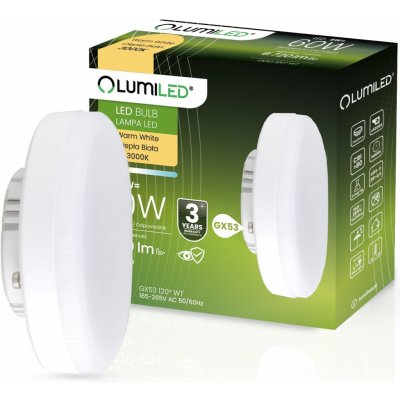 Lumiled LED žárovka LED GX53 8W = 60W 720lm 3000K Teplá bílá 120° – Zboží Mobilmania