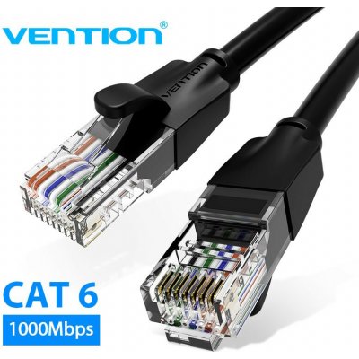 Vention IBEBI Cat.6 UTP Patch, 3m, černý – Zboží Živě