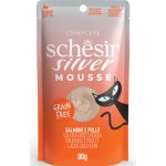 Schesir Cat Senior Lifestage Mousse losos kuře 80 g – Zboží Mobilmania