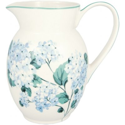GREEN GATE Porcelánový džbán Liliana White 1,5 l, modrá barva, porcelán – Zboží Mobilmania