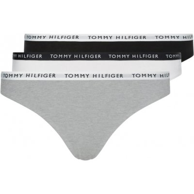 Tommy Hilfiger 3 PACK dámské kalhotky Bikini UW0UW028280TF černá bílá šedá