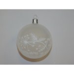 ORNEX Vánoční ozdoba skleněná koule transparentní vločky pr. 8 cm – Hledejceny.cz