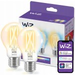 WiZ SET 2x LED žárovka E27 A60 Filmant 7W 60W 806lm 2700-6500K IP20, stmívatelné – Hledejceny.cz