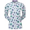 Dámské sportovní tričko FootJoy Floral Print Midlayer Damske Lavender/Mint/Navy