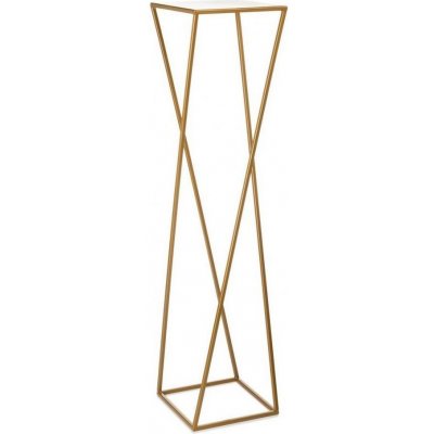 DekorStyle Květinový stojan Edo 100 cm zlatý – Zboží Dáma