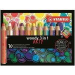 STABILO woody Pastelka vodovka & voskovka v jednom 3 v 1 ARTY 10 ks pouzdro s ořezávátkem – Hledejceny.cz