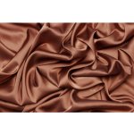 Saténové umělé hedvábí | Silky Armani - Měděná hnědá – Hledejceny.cz