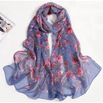 dámský hedvábný šátek s kvetoucími větvičkami – Zboží Dáma